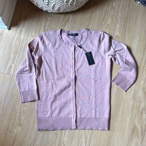 Cable & Gauge Pink Cardigan Sweater